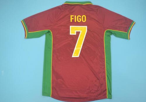 Retro Jersey 1997-1998 Portugal 7 FIGO Home Soccer Jersey