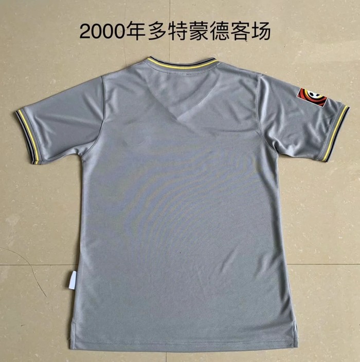 Retro Jersey Dortmund 2000 Away Grey Soccer Jersey