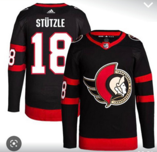 Ottawa Senators St&uuml;tzle 18 Black NHL Jersey