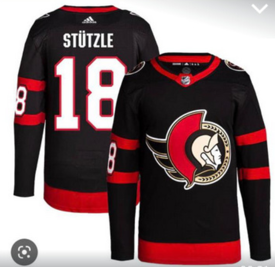 Ottawa Senators St&uuml;tzle 18 Black NHL Jersey