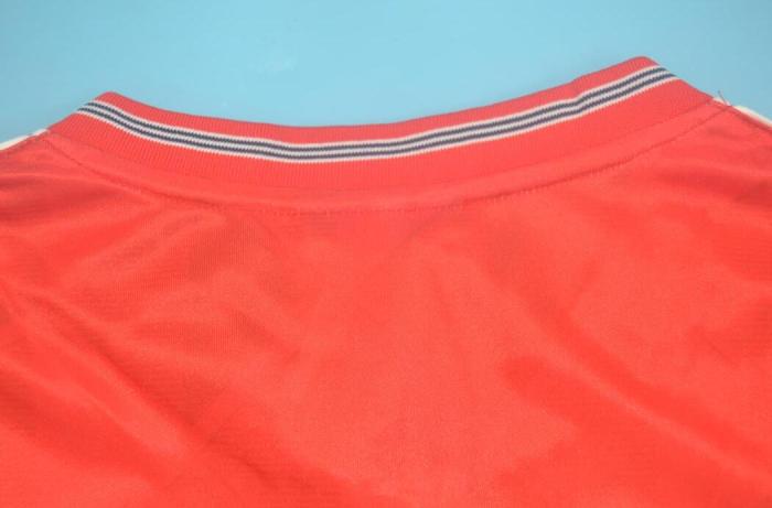 Retro Jersey 1989 England Away Red Soccer Jersey Vintage Football Shirt