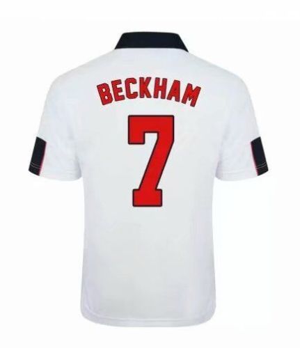 Retro Jersey 1998 England 7 BECKHAM Home Soccer Jersey Vintage Football Shirt