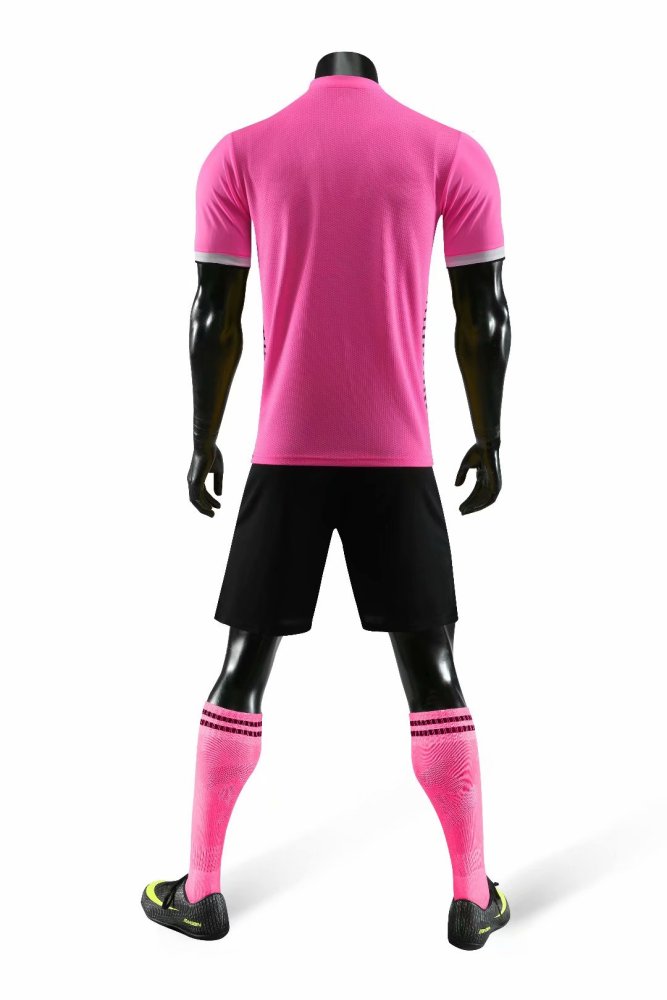 D8821 Pink Blank Soccer Training Jersey and Shorts