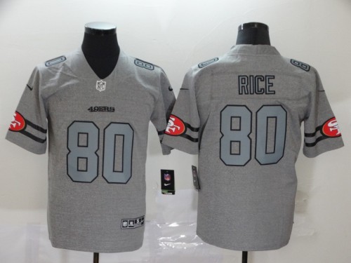 San Francisco 49ers 80 Jerry Rice 2019 Gray Gridiron Gray Vapor Untouchable Limited Jersey