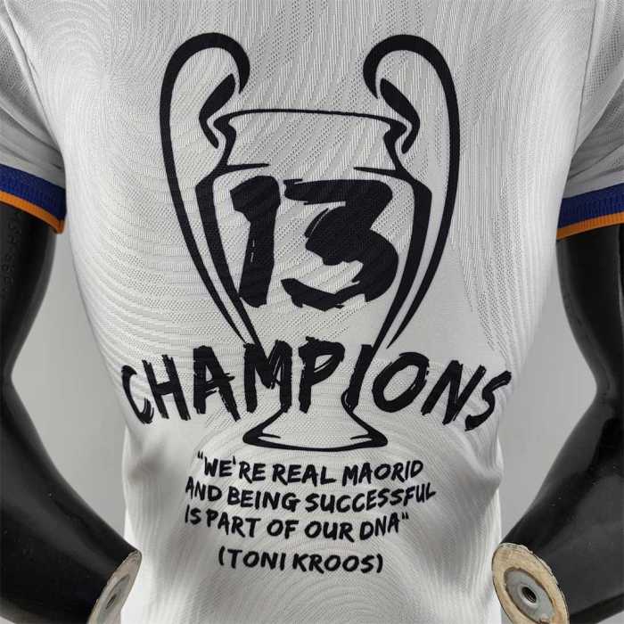 player version Real Madrid 13 Champions Commemorative Edition home Soccer Jersey