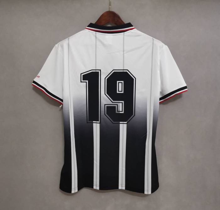 Retro Jersey 1997-1999 Rangers 19 Away White/Black Soccer Jersey