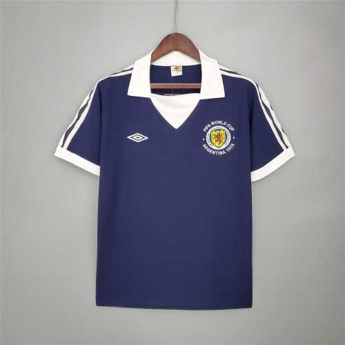Retro Jersey 1978 Scotland Home Dark Blue Soccer Jersey