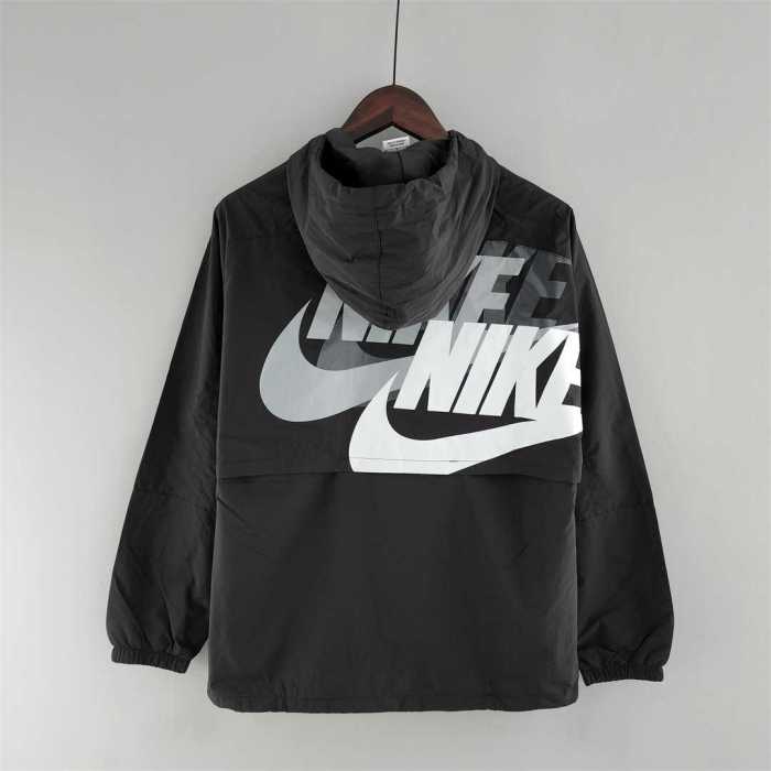 Nk Black Soccer Windbreaker Jacket