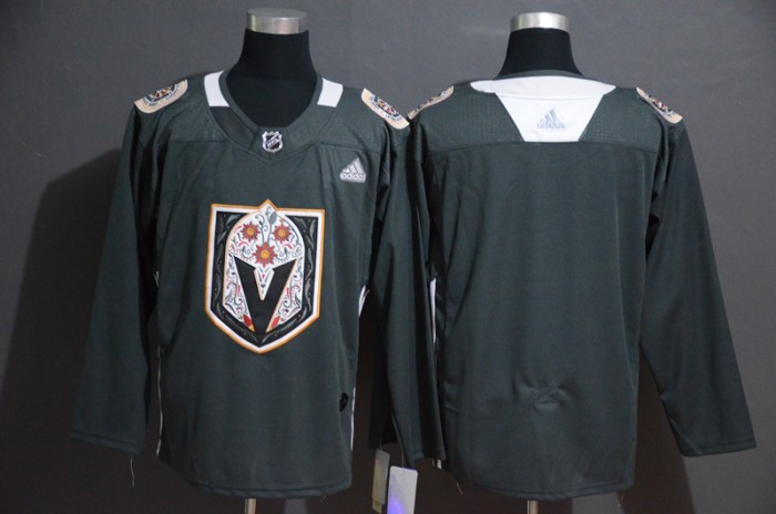 Vegas Golden Knights Blank Gray Dia De Los Muertos Jersey