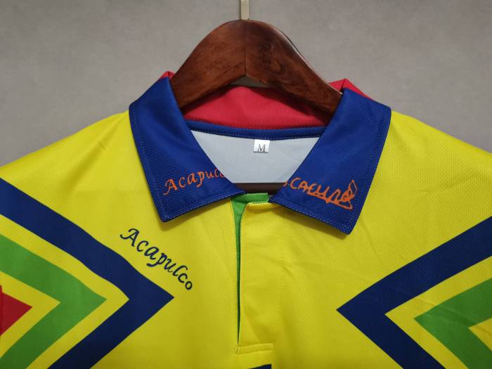 Retro Jersey Mexico 1 J.CAMPOS Yellow Goalkeeper Soccer Jersey