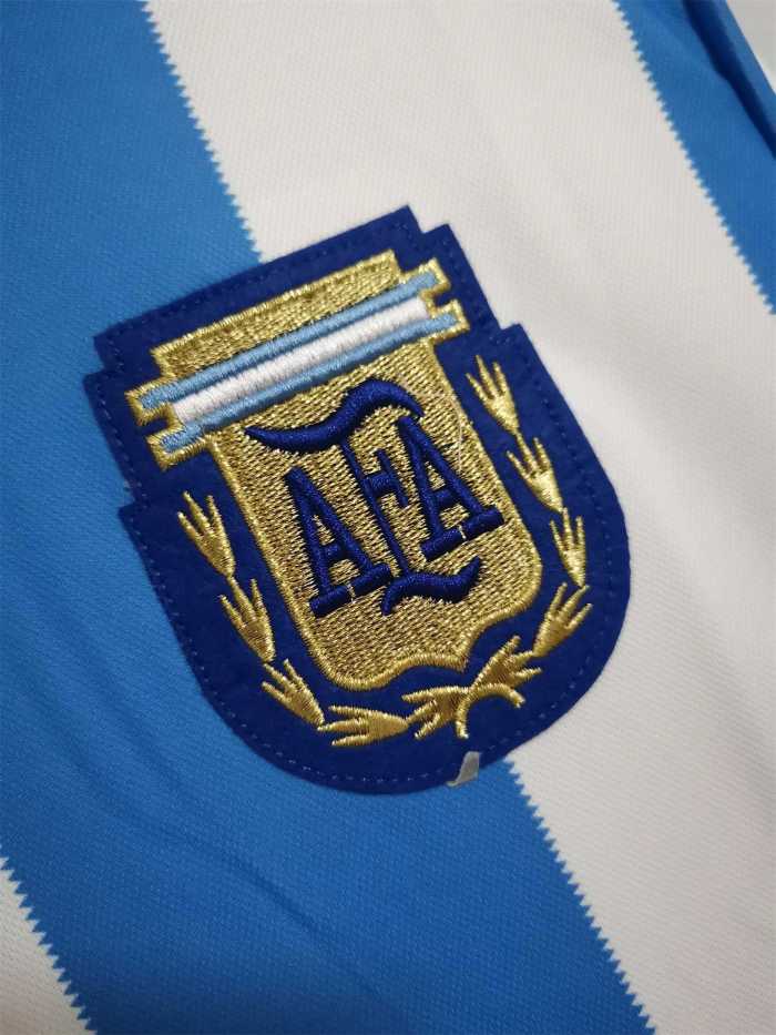 Retro Jersey Long Sleeve 1986 Argentina Home Soccer Jersey Vintage Football Shirt