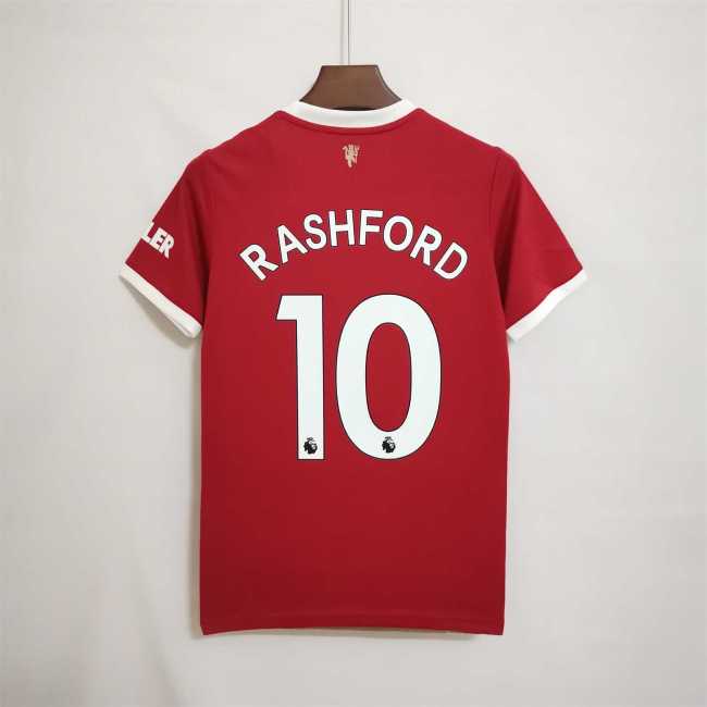 Retro Jersey Fans Version 2021-2022 Manchester United RASHFORD 10 Home Soccer Jersey