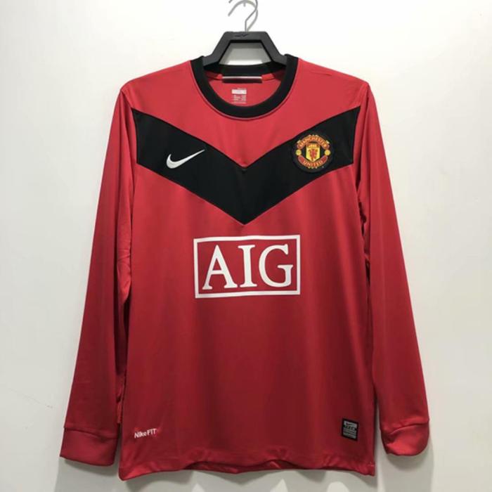 Retro Jersey 2009-2010 Long Sleeve Manchester United Home Soccer Jersey