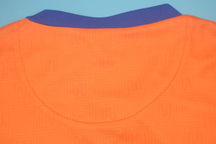 Retro Jersey 1992 Barcelona Away Orange UCL Final Soccer Jersey