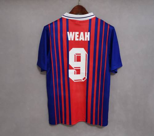 Retro Jersey 1993-1994 PSG WEAH 9 Home Soccer Jersey Vintage Paris Football Shirt
