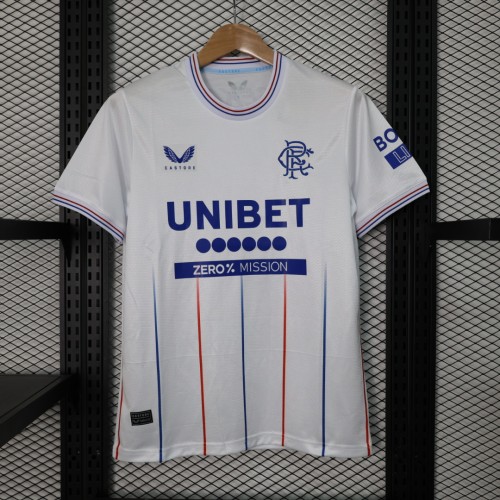 Fan Version 2023-2024 Rangers Away White Soccer Jersey