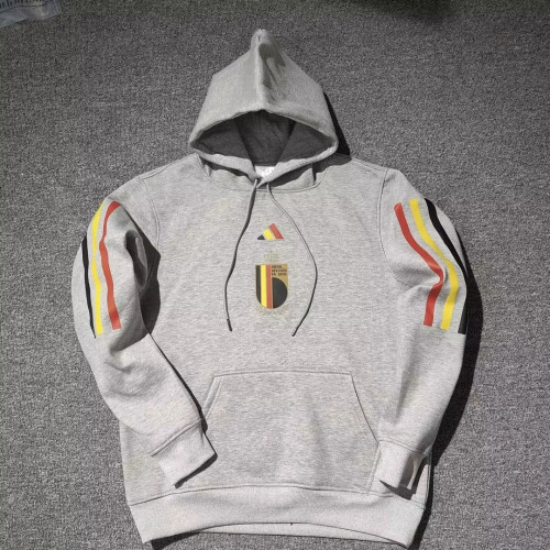 2022 BEL Grey Soccer Hoodie Cotton Sweater