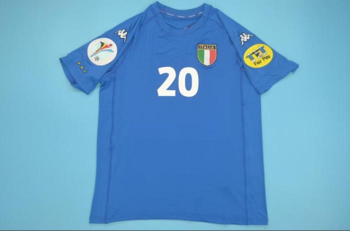 with Patch Retro Jersey 2000 Italy 20 TOTTI Home Soccer Jersey