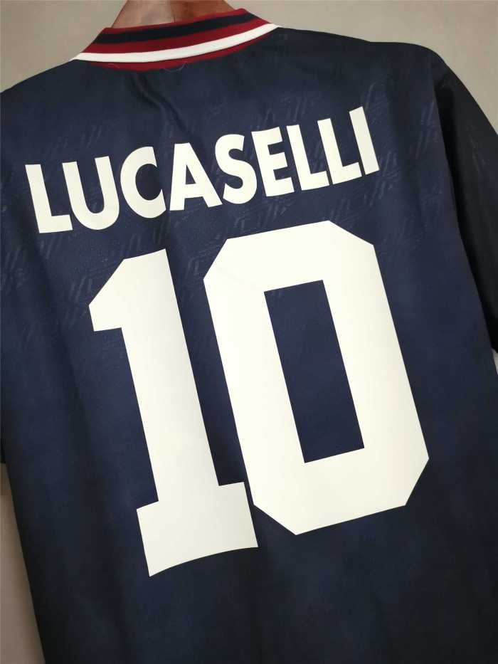 Retro Jersey 1994-1995 Ajax LUCASELLI 10 Away UCL Final Soccer Jersey Vintage Football Shirt