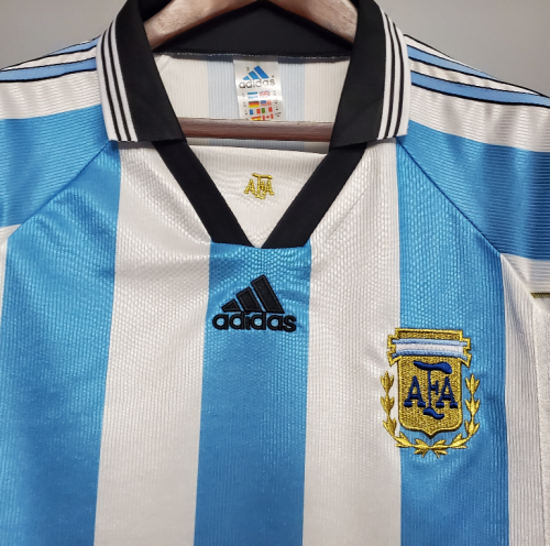 Retro Jersey 1998 Argentina Home Soccer Jersey Vintage Football Shirt