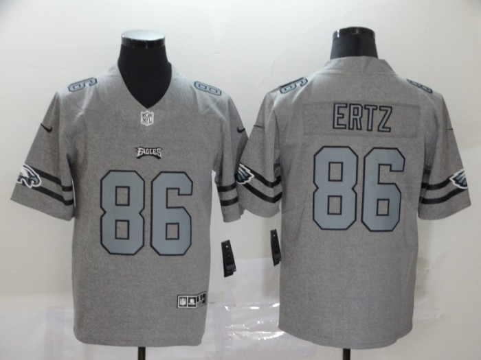 Philadelphia Eagles 86 Zach Ertz 2019 Gray Gridiron Gray Vapor Untouchable Limited Jersey