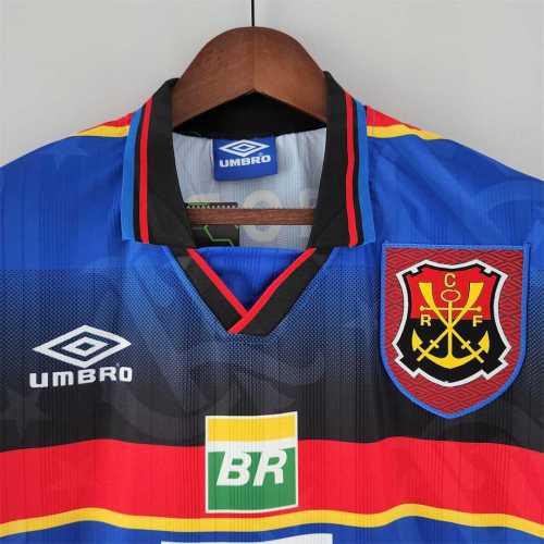 Retro Jersey 1995-1996 Flamengo Third Away Blue Soccer Jersey Vintage Football Shirt