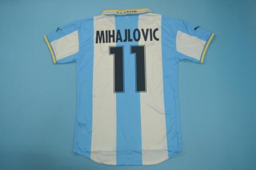 with Patch Retro Jersey 1999-2000 Lazio 11 MIHAJLOVIC Home Soccer Jersey Vintage Football Shirt