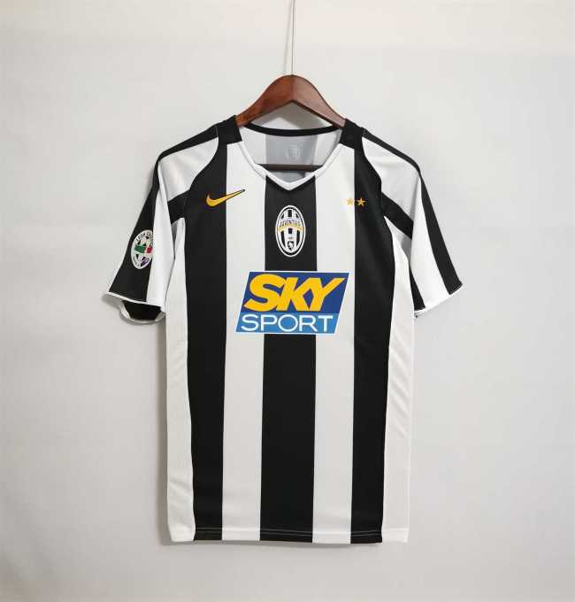 with Serie A Patch Retro Jersey 2004-2005 Juventus Vintage Home Soccer Jersey