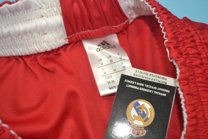 Retro Shorts 2011-2012 Real Madrid Third Away Red Soccer Shorts Vintage Football Shorts