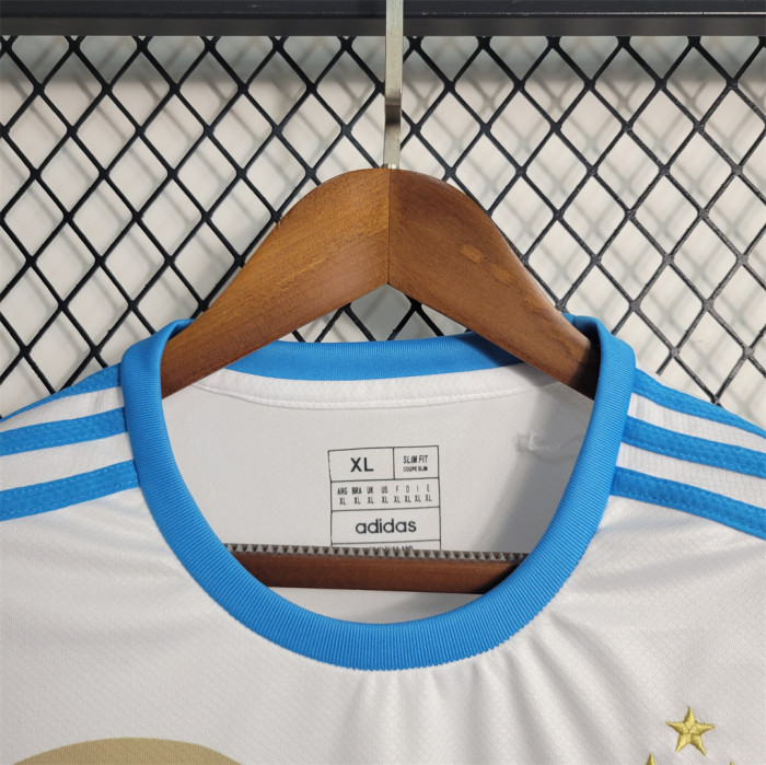Fans Version 2023 Argentina White Champions Version Soccer Jersey