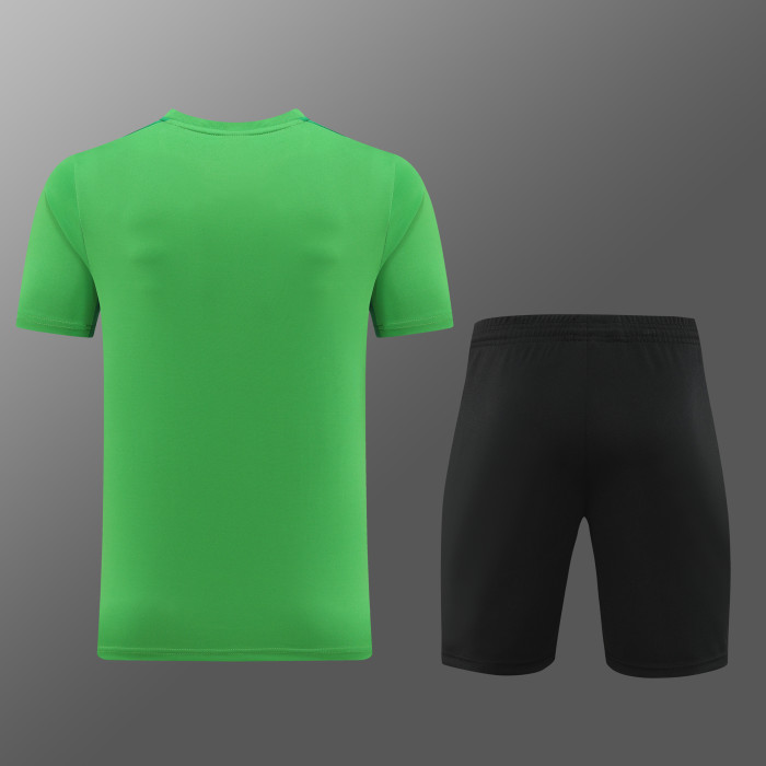 LH-ND02 Green Soccer Training T-shirt and Shorts