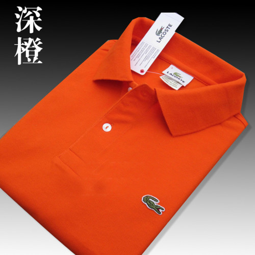 Dark Orange Classic La-coste Polo Same Style for Men and Women