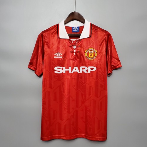 Retro Jersey 1992-1994 Manchester United Home Soccer Jersey Vintage Football Shirt