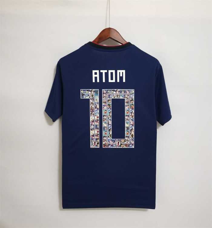 with Cartoon Number Retro Jersey Japan 2018 World Cup ATOM 10 Home Soccer Jersey