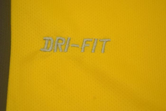 with UCL Patch Retro Jersey 2013-2014 Atletico Madrid Away Yellow Soccer Jersey