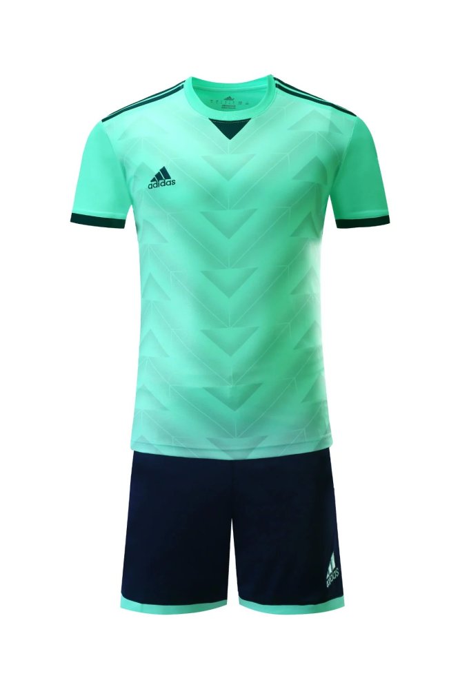 #810 Blue Soccer Training Uniform Blank Jersey and Shorts