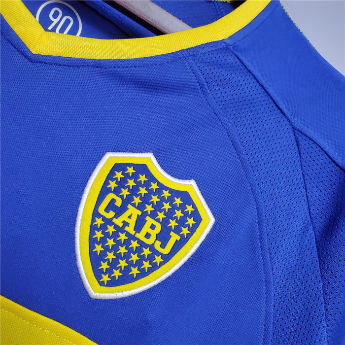 Retro Jersey Long Sleeve 2003-2004 Boca Juniors Home Soccer Jersey