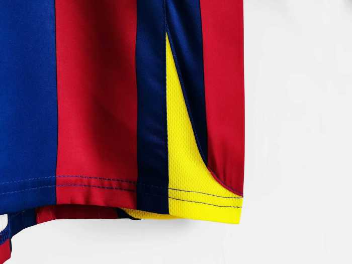 Retro Jersey long sleeves 2005-2006 Barcelona Home Blue/Red Soccer Jersey