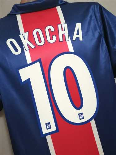 Retro Jersey 1998-1999 PSG OKOCHA 10 Home Soccer Jersey Vintage Paris Football Shirt