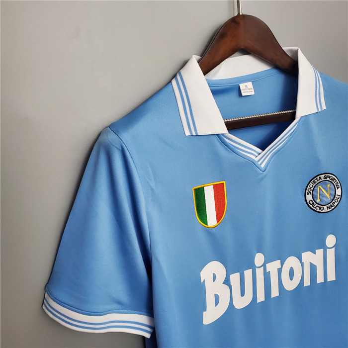 Retro Jersey 1986-1987 Calcio Napoli Special Edition Blue Soccer Jersey