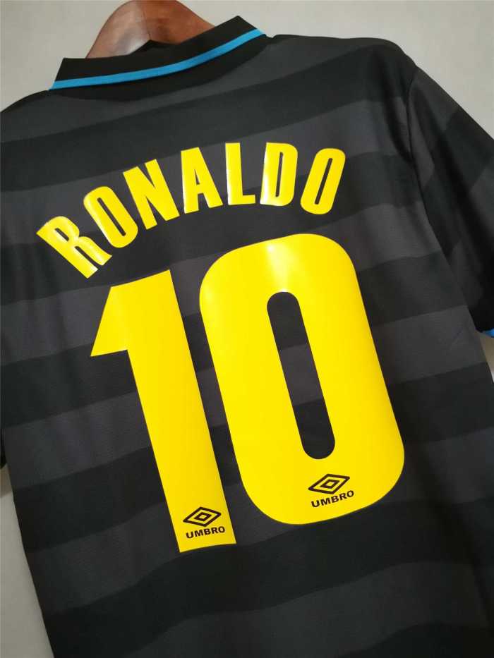 with Patch Retro Jersey 1997-1998 Inter Milan Ronaldo 10 Third Away Soccer Jersey