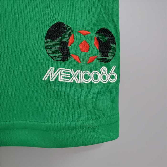Retro Jersey 1986 Mexico Home Green Soccer Jersey Vintage Football Shirt