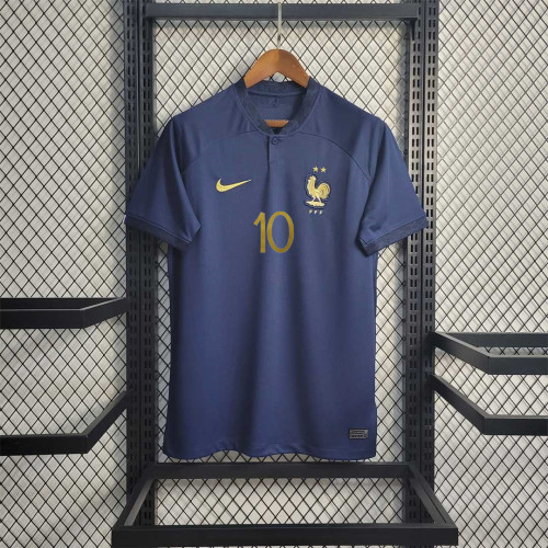Retro Jersey 2022 France MBAPPE 10 Home Soccer Jersey