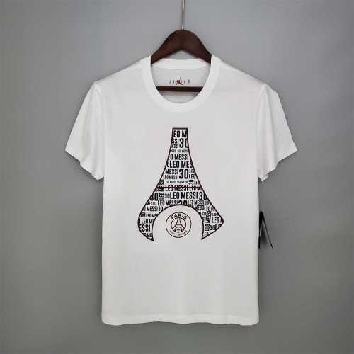K00052 PSG White MESSI 30 Soccer T-shirt