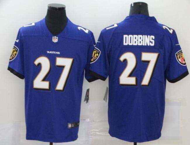 Baltimore Ravens 27 DOBBINS Purple NFL Jersey