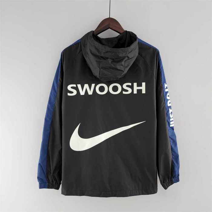 Nk Black/White/Green Soccer Windbreaker Jacket