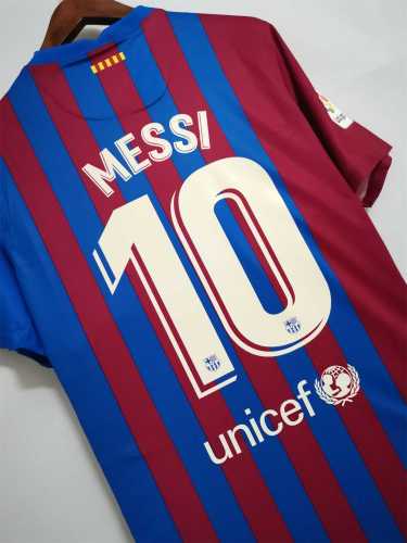 Retro Jersey 2021-2022 Barcelona MESSI 10 Home Soccer Jersey Vintage Football Shirt