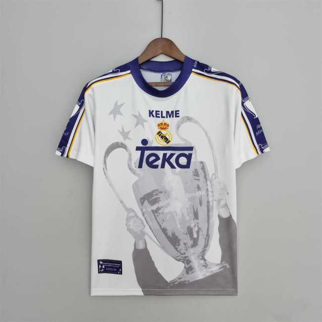 Retro Jersey 1997-1998 Real Madrid Champions League 7 Champions Commemorative Edition Soccer Jersey