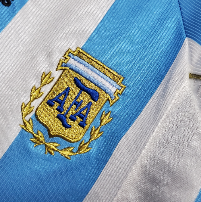 Retro Jersey 1998 Argentina Home Soccer Jersey Vintage Football Shirt