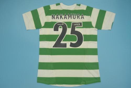 Retro Jersey 2005-2006 Celtic 25 NAKAMURA Home Soccer Jersey